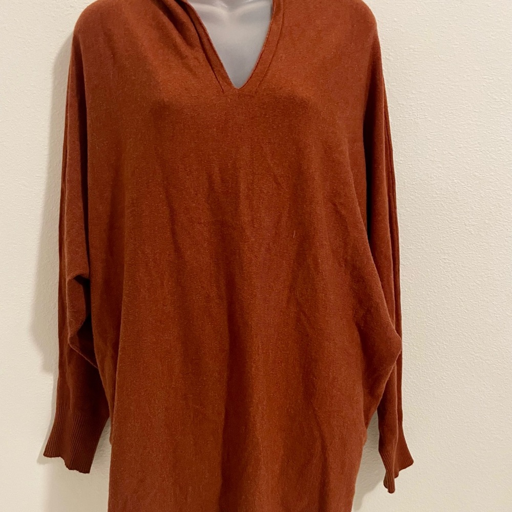 Adrienne Vittadini Rust-Tone Knit Top